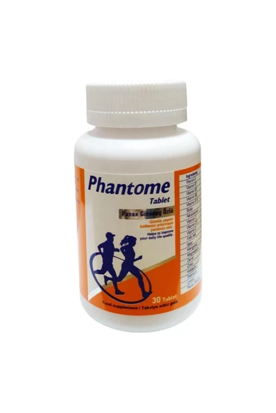 Phantome Panax Ginseng Özlü Multivitamin C Vitamini 30 Tablet Gıda Takviyesi - 4