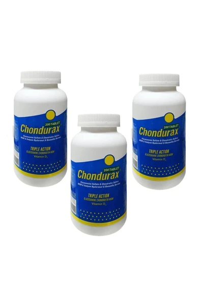 Chondurax Glukozamin Konroitin Msm Triple Action D3 Vitamin 200 Tablet X3 Adet