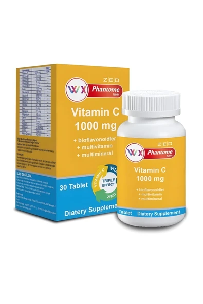 Phantome Vitamin C 1000 Mg Multivitamin Complex 30 Tablet