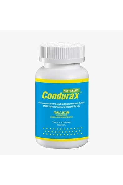Condurax Tip 2/5 Ve 10 Kolajen Içeren Glukozamin Shark Cartilage Msm 200 Tablet D3 Vitamin