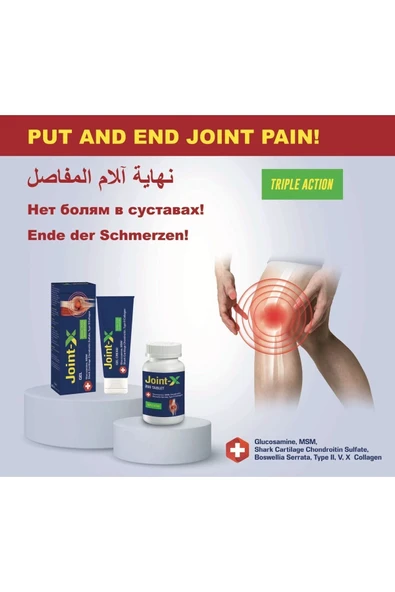Joint-X Glukozamin Kondroitin Msm Eklem Ve Kas Ağrılarına Etkili 200 Tablet Tip 2 Kolajen - 2