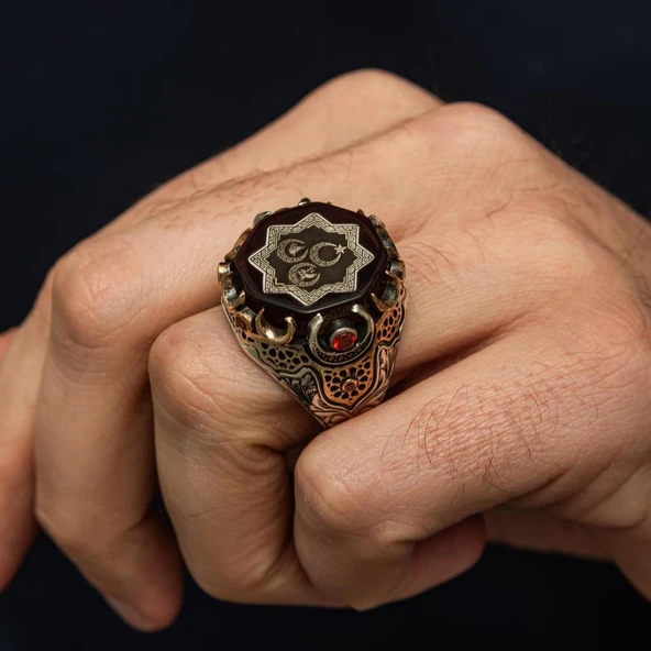 3 Hilal Bozkurt Ayyıldız 925 Gümüş Yüzük - 4