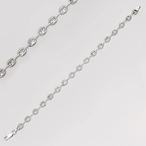 Gemici Halat 925 Ayar Gümüş Erkek Bileklik Künye - Resim 2