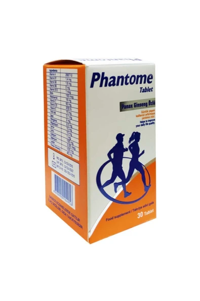 Phantome Panax Ginseng Özlü Ester Vitamin C Çinko 30 Tablet Multivitamin - 7