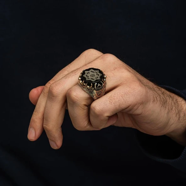 3 Hilal Bozkurt Ayyıldız 925 Gümüş Yüzük - 2