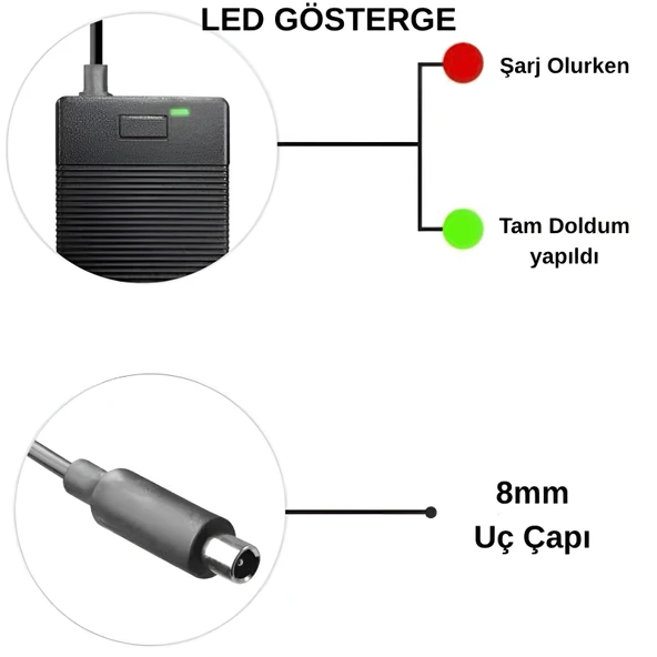 Bluesery 42v 2a Xiaomi, Scooter Şarj Aleti Adaptörü M365/m365pro/pro2/nine - 7
