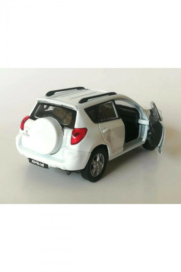 Toyota Rav4 1/36 Ölçek Çek Bırak Metal Model Oyuncak Araba Beyaz