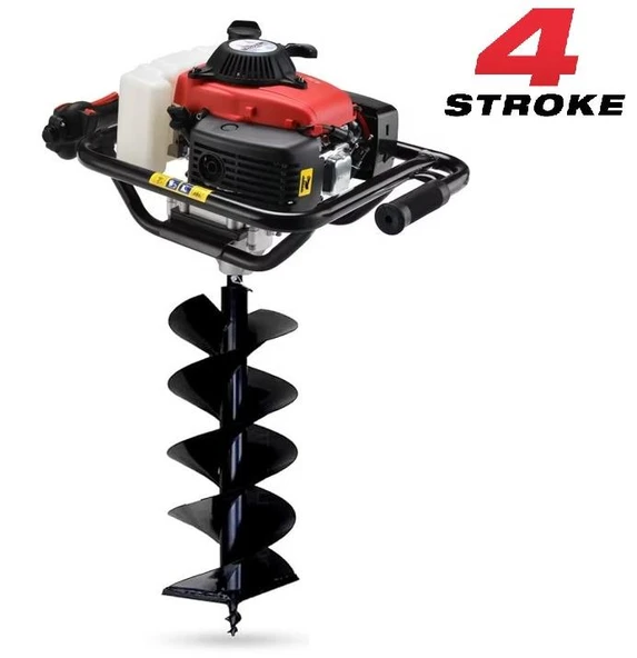 Gardenpro Çift Helezonlu 4 Zamanlı Toprak Burgu Makinası 200 mm 4 Hp