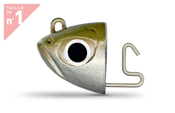 Fiiish Black Minnow BM70/1 BM036 Shore 3gr Kaki Jig Head