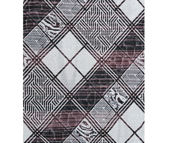 Polo Life Savan 4m2 Pamuklu Lastiksiz Halı Ört, Çok Amaçlı, Piknik Ört (170x245)-Kareli Pudra - 2