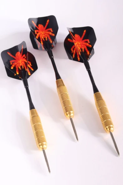 Delta 20 Gr. Dart Oku (3’lü Set) - Çelik Uç + Pirinç Gövde + Renkli Kanat - Dart Oku Seti - 2