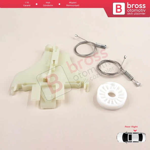 Ford Mondeo MK2 MK3 4/5 Kapı 1996-2007 1S71F27000B İçin Arka Sağ Kapı Cam Kriko Tamir Seti - Resim 3