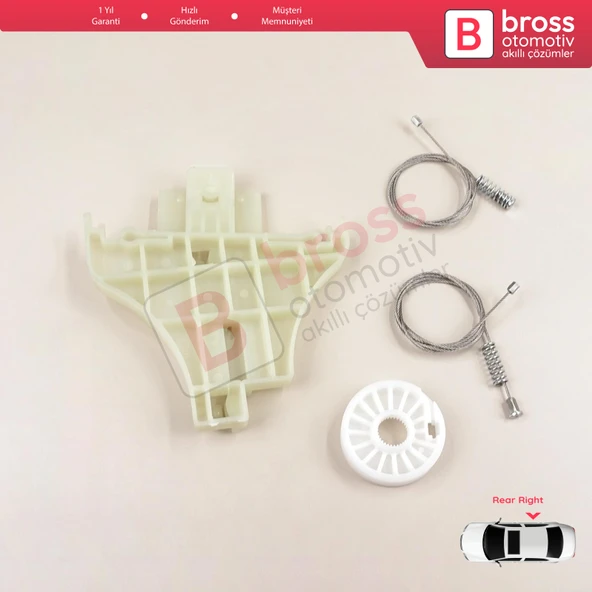 Ford Mondeo MK2 MK3 4/5 Kapı 1996-2007 1S71F27000B İçin Arka Sağ Kapı Cam Kriko Tamir Seti - Resim 2