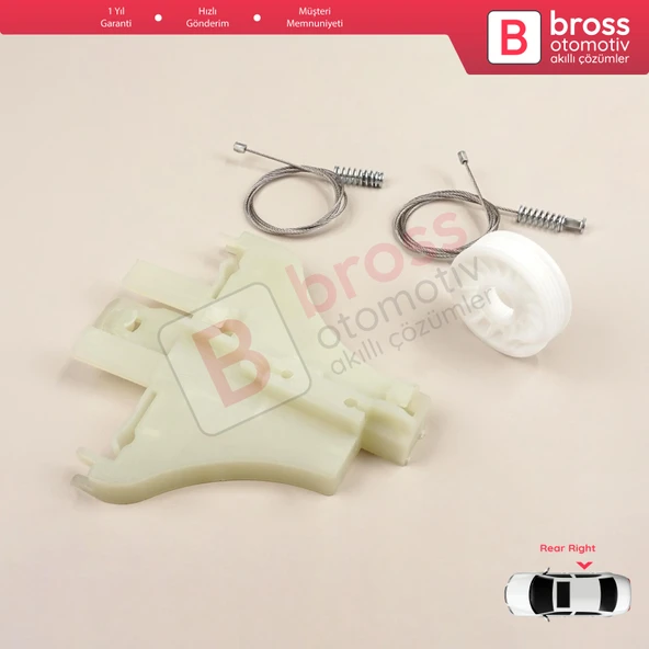 Ford Mondeo MK2 MK3 4/5 Kapı 1996-2007 1S71F27000B İçin Arka Sağ Kapı Cam Kriko Tamir Seti - Resim 5