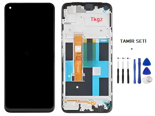 Tkgz Oppo Realme 7 Lcd Ekran Dokunmatik SERVİCE PACK - FULL ÇITALI + TAMİR SETİ - Resim 2