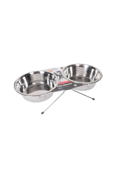Flamingo Duo Dinner Ikili Çelik Mama Kabi 21cm 1600ml