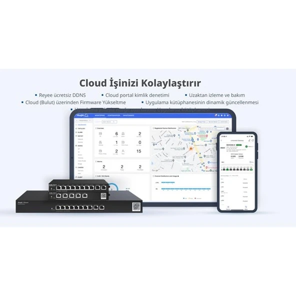 RUIJIE 5port RG-EG305GH-P-E GIGABIT Bulut Yönetimli (Cloud Managed) PoE VPN Router - Resim 7