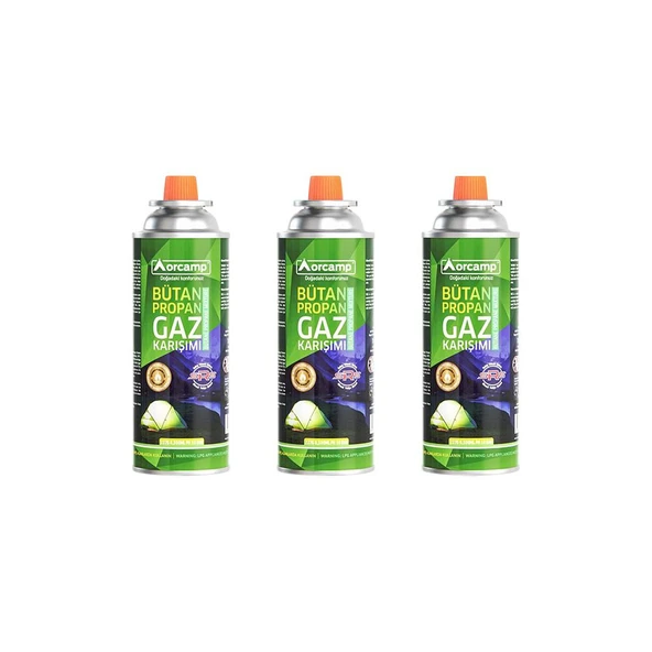 Orcamp 227 Gram Gaz Kartuşu 3 Adet KTS-227 ORC-081-A1