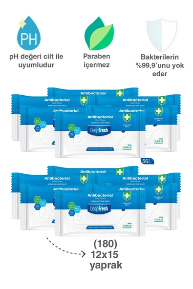 Antibakteriyel Islak Cep Mendili 12 x 15 Yaprak - 3