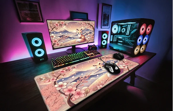 Rygen Gaming Mouse Pad 90x40 Kitsune Mousepad Xxl Oyuncu Mouse Pad Büyük Mousepad - 3
