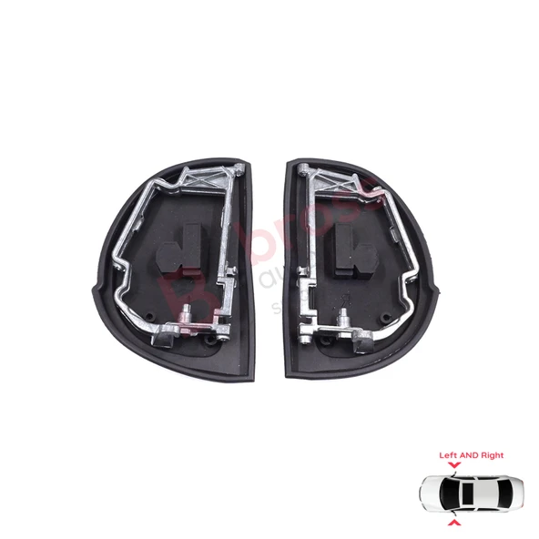 Mercedes W210 S210 W140 W202 S202 SL R129 İçin Yan Dikiz Aynası Kauçuk Contası Metal Çerçeve Braketi ürün görseli 1