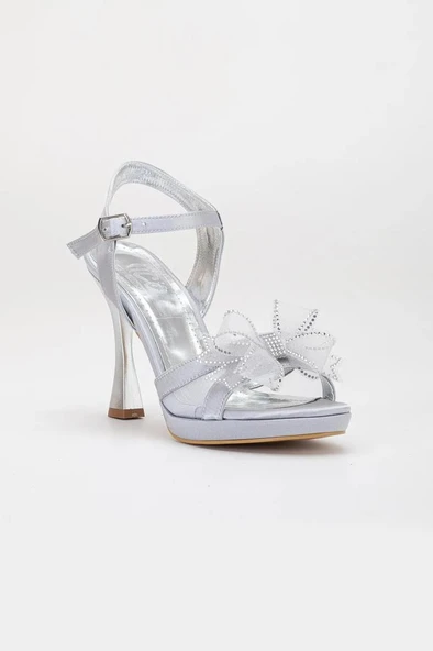 Papuçcity Hco 03165 Kadın Platform Topuklu Gelin Nikah Düğün Sandalet - 9
