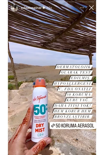 Eda Taşpınar Yüksek Korumalı Güneş Spreyi SPF50+ 200ML - 4