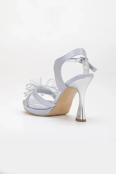 Papuçcity Hco 03165 Kadın Platform Topuklu Gelin Nikah Düğün Sandalet - 10