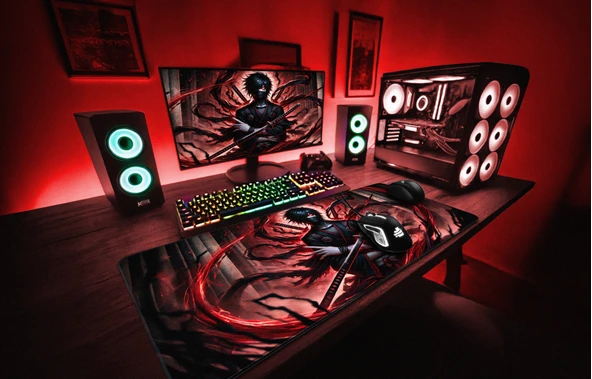 Rygen Gaming Mouse Pad 90x40 Scarlet Mousepad Xxl Oyuncu Mouse Pad Büyük Mousepad - 3