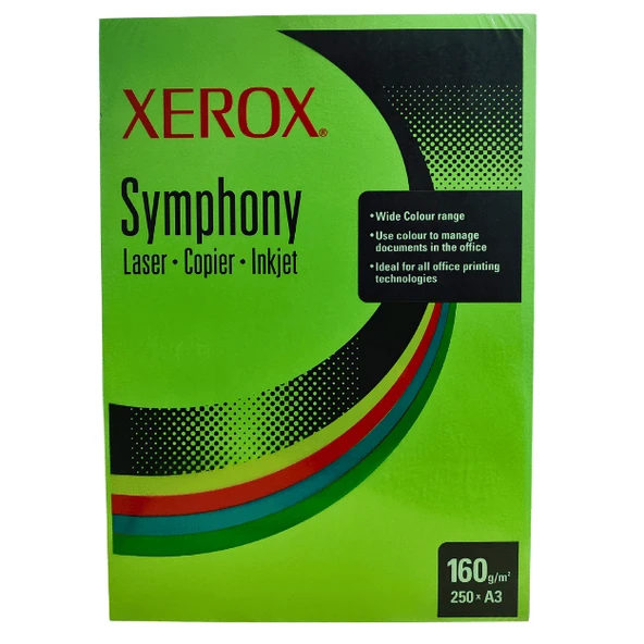 Xerox Symphony A3 160 Gr Kopya Kağıdı Yeşil 250 Adet ( Laser - Copier - Inkjet) - 3