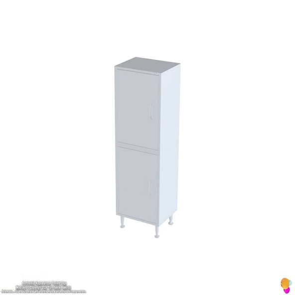 Modilayn İLKİM 45x138x32,5 cm Ekstra Düzen İçin Kullanışlı 4 Kapak 4 Bölmeli Banyo Mutfak Dolabı - 6