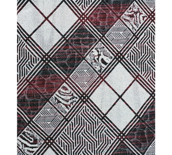 Polo Life Savan 4m2 Pamuklu Lastiksiz Halı Ört, Çok Amaçlı, Piknik Ört (170x245)-Kareli Bordo - 2