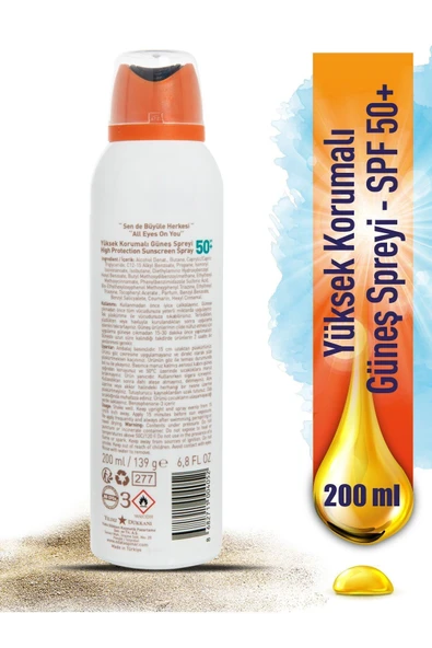Eda Taşpınar Yüksek Korumalı Güneş Spreyi SPF50+ 200ML - 2