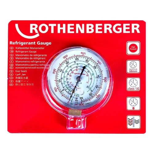 Rothenberger Korumalı Alçak Basınç Manifold Saati 68MM R22 - R134-R404 Kod:R01100036 - A1707.23