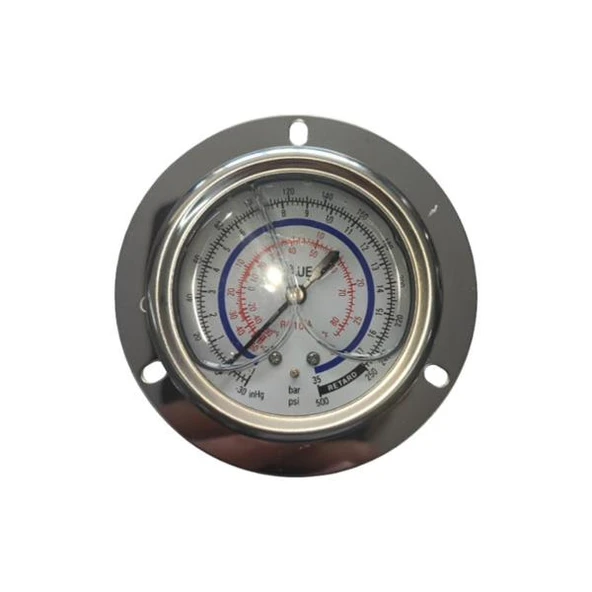 Blue BLR/OPG-500A ( R-410a ) Arkadan Çıkışlı Alçak Basınç Gliserinli Flanşlı Manometre