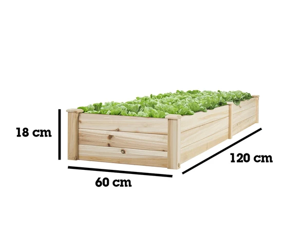 Ahşap Sebze Yatağı 60x120x18 cm