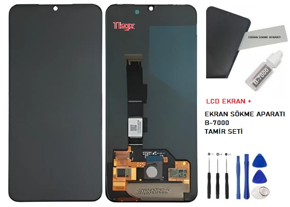 Tkgz Xiaomi Mİ 9SE Lcd Ekran Dokunmatik SERVİCE PACK + B-7000 + TAMİR SETİ - Resim 2