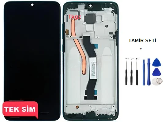 Tkgz Xiaomi Redmi NOTE 8 PRO Lcd Ekran Dokunmatik SERVİCE PACK - FULL ÇITALI YEŞİL + TAMİR SETİ - 2