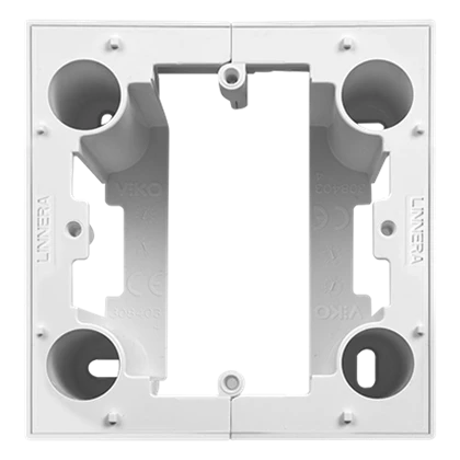 Tekli Sıva Üstü Priz Kasası Dayanıklı PVC, Kolay Montaj, Beyaz Renk