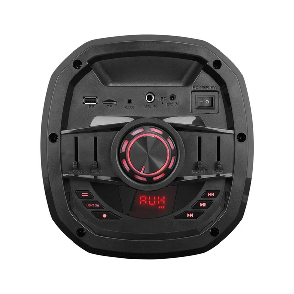 Mikado MD-BT106 30W USB/BT/TF/TWS Led Işıklı Kablosuz Mikrofonlu Toplantı-Parti Kule Hoparlör - 3