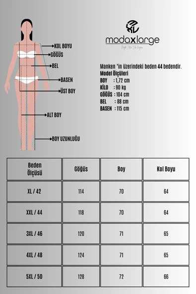 Kadın Büyük Beden Hakim Yaka Fular Bağlama Detaylı Broşlu Bluz 0033-25 - 8