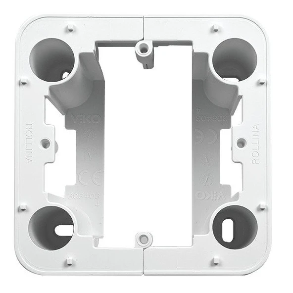 Tekli Sıva Üstü Priz Kasası Dayanıklı PVC, Kolay Montaj, Beyaz Renk - 2