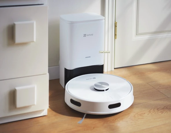 EZVIZ RE5 Plus Akıllı ve Paspaslı Robot Süpürge  Otomatik Çöp Boşaltma ve Şarj, Halı Algılama - 3