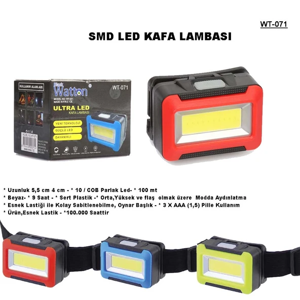 Pilli Kafa Lambası Watton Wt-071