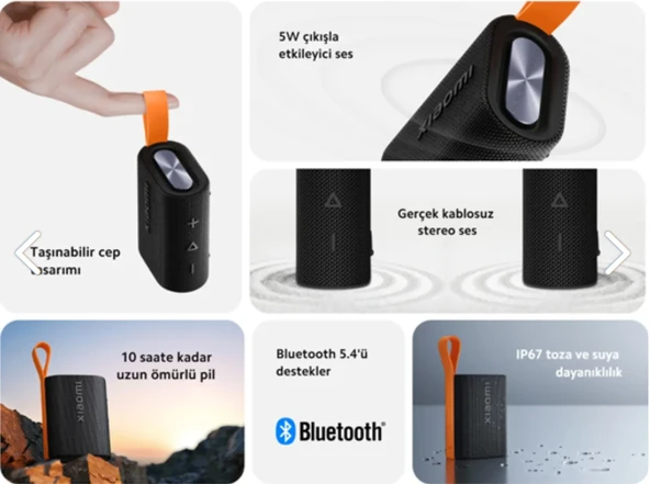 Xiaomi Sound Pocket 5 W Bluetooth Hoparlör (Xiaomi Türkiye Garantili) - 4