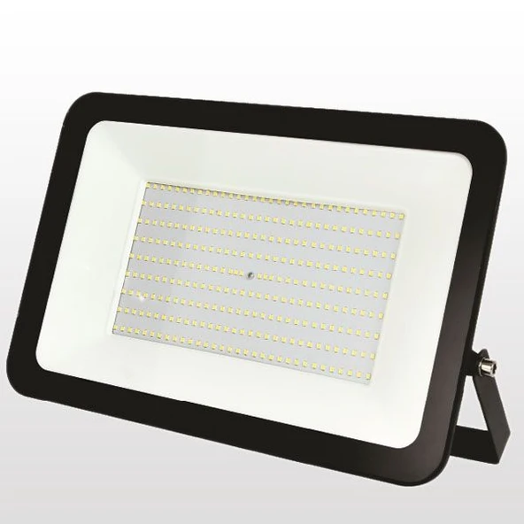 Slim Kasa LED Dış Mekan 200W Siyah Projektör 6500K 14200LM Yüksek Verimli Beyaz Işık