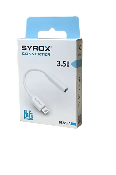DT22L-A Lightning Fiş - 3.5 Mm Audio Soket Çevirici Adaptör – Beyaz