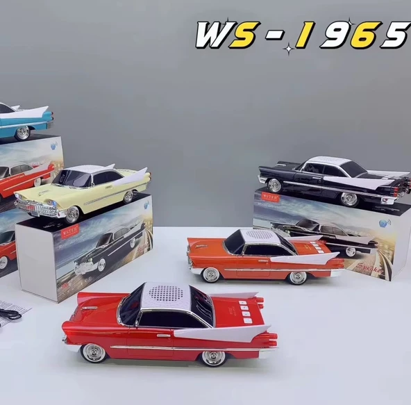 WSTER WS-1965 Araba Görünümlü Taşınabilir Kablosuz Bluetooth Hoparlör - 6