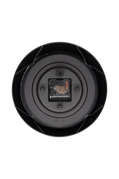 New-Max Premium Serisi Retro Tasarım Metal Kadranlı Bombeli Cam Özellikli 25 cm Ev ve Ofis Saati Siyah - Resim 5