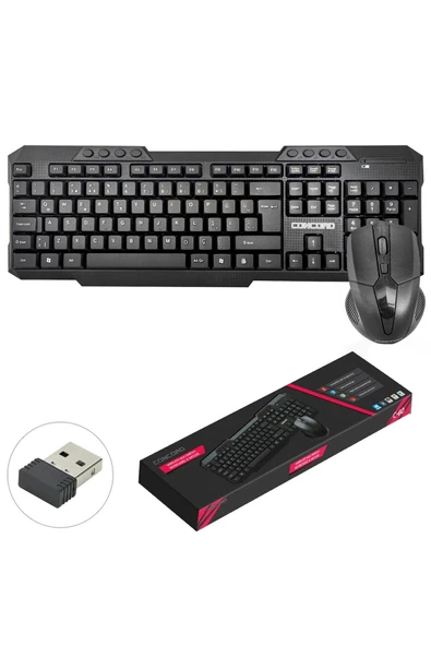CONCORD C-60 Kablosuz Klavye Q Türkçe Multimedia + Mouse Seti